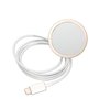 Guess Bundle Pack MagSafe 4G Coque iPhone 14 Pro + MagSafe Chargeur, Marron/Or
