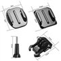 20 Sets Coussinets Adhésifs Compatible avec Gopro, Fixation de Casque en Adhésif, Support Adhésif Incurvé et Plat, Autocollant d