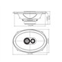 JBL Stage3 9637F - Ensemble Haut Parleur à 3 Voies de Harman Kardon sans Grille - Enceinte Voiture de 375 Watts Boîte Ovale Larg