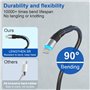 Cable USB C vers Lightning Spirale, Compatible Apple Carplay et certifié MFi, Câble Lightning USB C de voiture avec transmission