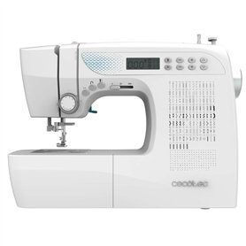 Cecotec Machine à coudre électronique BelleCouture 21500. Machine à coudre avec 215 points, écran LCD, bras libre, enfilage et b