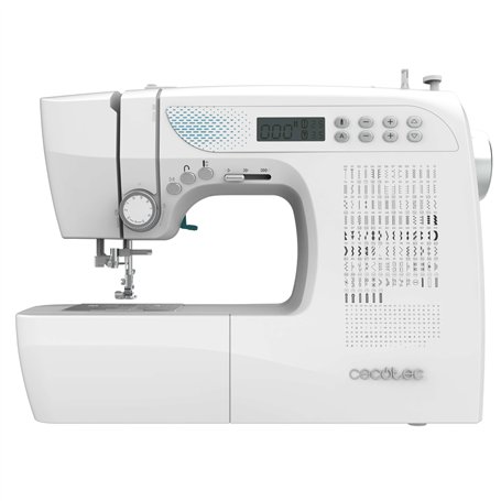 Cecotec Machine à coudre électronique BelleCouture 21500. Machine à coudre avec 215 points, écran LCD, bras libre, enfilage et b