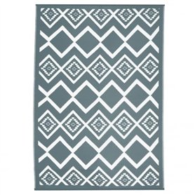 IDMarket - Tapis extérieur MASINKA Gris et Blanc 180 x 280 CM