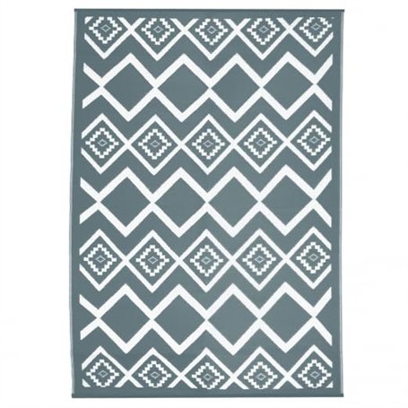 IDMarket - Tapis extérieur MASINKA Gris et Blanc 180 x 280 CM