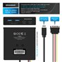 GRAUGEAR Panneau Avant 4 Ports 10Gbit/s, 2X USB-C+2X USB-A HUB USB3.2 Gen2, Panneau Avant pour Baie 3,5 Pouces, USB3.2 Gen2 Key 