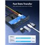 GRAUGEAR Panneau Avant 4 Ports 10Gbit/s, 2X USB-C+2X USB-A HUB USB3.2 Gen2, Panneau Avant pour Baie 3,5 Pouces, USB3.2 Gen2 Key 