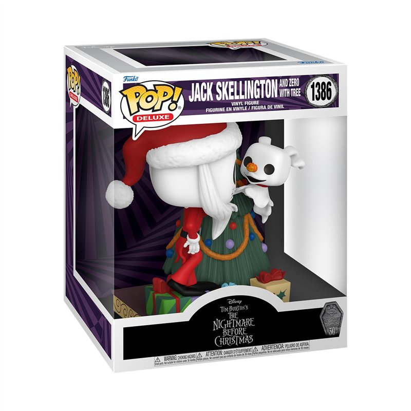 Funko Pop! Deluxe: Disney The Nightmare Before Christmas 30th - Jack Skellington & Zero with Tree - Disney: The Nightmare Before