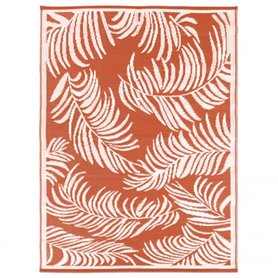 IDMarket - Tapis extérieur Coco Tropical Terracotta et Blanc 180 x 280 CM