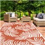 IDMarket - Tapis extérieur Coco Tropical Terracotta et Blanc 180 x 280 CM