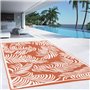 IDMarket - Tapis extérieur Coco Tropical Terracotta et Blanc 180 x 280 CM