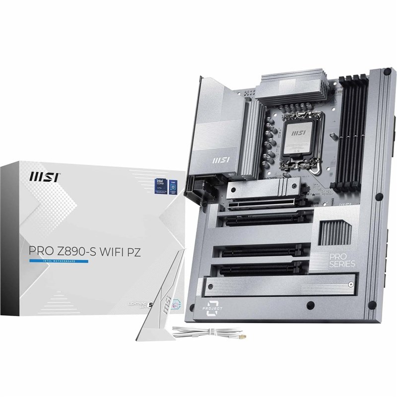 MSI Pro Z890-S WiFi PZ Carte mère, ATX à connecteurs arrière - pour processeurs Intel Core Ultra (série 2), LGA 1851 - DDR5 Memo