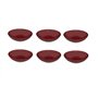 Lot De 6 Assiettes Creuses - Colorama - D 22 Cm - Rouge