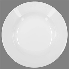 Lot De 6 Assiettes Creuses Rondes - D 20 Cm - Blanc