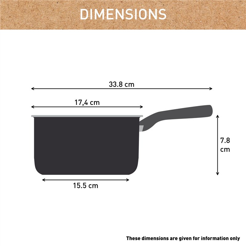 Image secondaire de Tefal Renew, Casserole 16 cm, Revêtement antiadhésif céramique, Eco-conçue, Recyclée, Cuisson saine, Thermo-Signal, Ustensile sû
