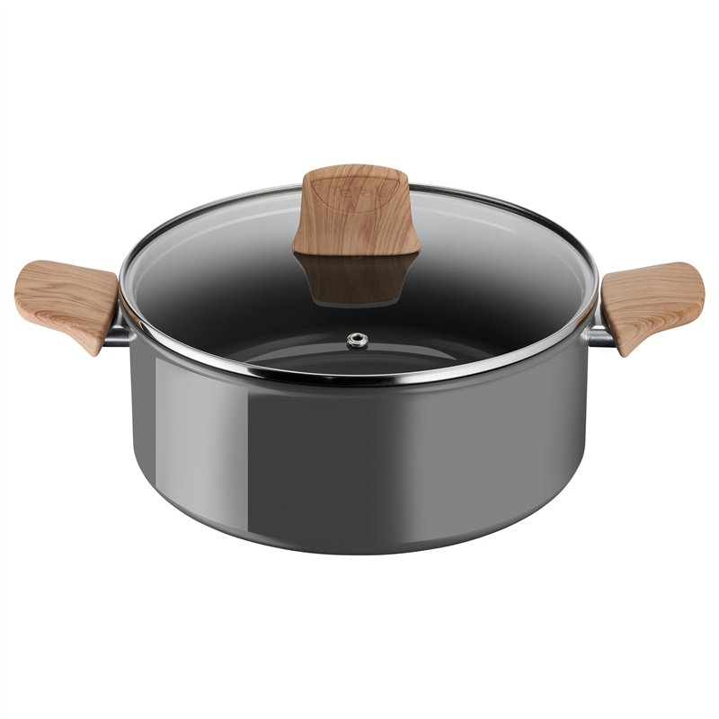 Tefal Renew Faitout 24 cm, Revêtement antiadhésif céramique, Eco-conçue, Recyclée, Cuisson saine, Thermo-Signal, Ustensile sûr, 