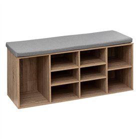 5 five simply smart Meuble Banc à Chaussures x8 Effet chêne Naturel