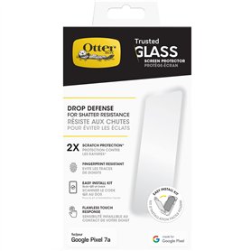 Protecteur d'écran OtterBox Trusted Glass pour Google Pixel 7a, Verre trempé, Protection Contre Les Rayures x2, Protection Contr