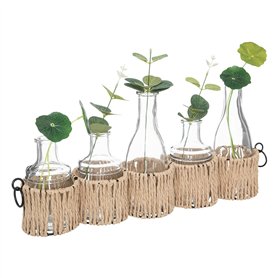 Atmosphera - Set de 5 soliflores - Verre - H29-5 cm