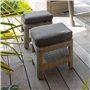 Hespéride - Pouf de Jardin carré Polynésia Havane