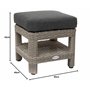 Hespéride - Pouf de Jardin carré Polynésia Havane