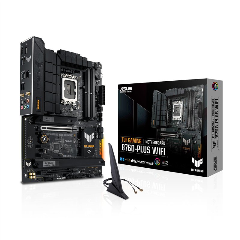 Image secondaire de ASUS TUF Gaming B760-PLUS Carte mère LGA 1700 ATX avec PCIe 5.0, 3 emplacements PCIe 4.0 M.2, DDR5, 2,5 Go LAN, USB 3.2 Gen 2 Ty