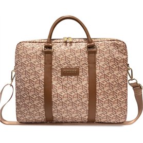 Forward Guess Étui pour ordinateur portable G-Cube 16 pouces PU Motif et poignées Café, Café