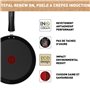 Tefal Renew On Poêle à crêpes 25 cm, Induction, Revêtement céramique antiadhésif, Surface résistante, Eco-Design, Indicateur de 