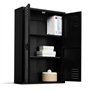 IDMarket - Armoire murale ESTER 2 portes métal noir design industriel