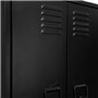 IDMarket - Armoire murale ESTER 2 portes métal noir design industriel