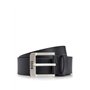 BOSS Hommes Jemio Sz40 Ceinture en cuir de buffle avec boucle logo et garniture argentée