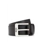 BOSS Hommes Jemio Sz40 Ceinture en cuir de buffle avec boucle logo et garniture argentée