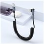 Câble Lightning spirale pour Apple Carplay, Câble de Données iPhone à 90 Degrés pour iPhone/Pad/Pod, [certifié Apple MFi] Cable 
