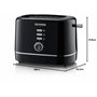 SEVERIN Grille-pain automatique 850 W, Toaster compact 2 fentes jusqu'à 2 tranches, Grille-pain électrique avec réglage du degré