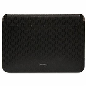 KARL LAGERFELD Saffiano Mono Plaque Housse pour Ordinateur 14" Noir