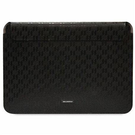 KARL LAGERFELD Saffiano Mono Plaque Housse pour Ordinateur 14" Noir