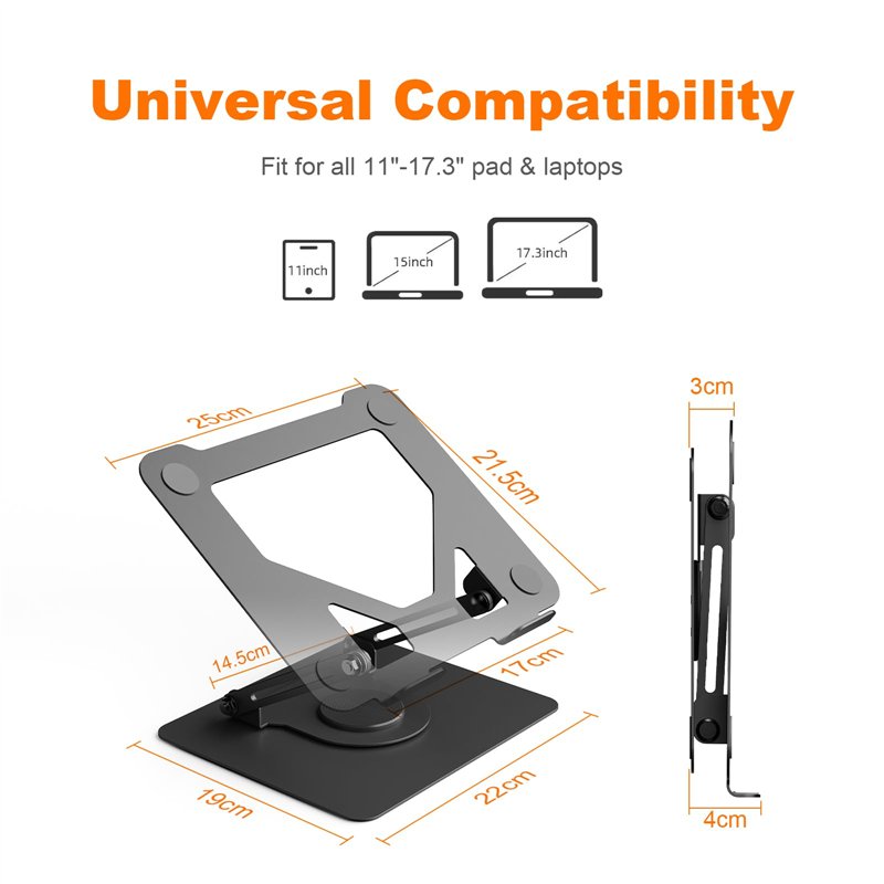Image secondaire de GRIFEMA GB1050 Support Ordinateur Portable, Support PC Portable Rotatif à 360°, Réglable en Hauteur, Compatible avec MacBook Air