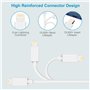 Cable iPhone 1M+2M Lot de 2[Certifié A-pple MFI], Câble Chargeur iPhone Câble Lightning Cable USB iPhone Cordon Fil Chargeur iPh