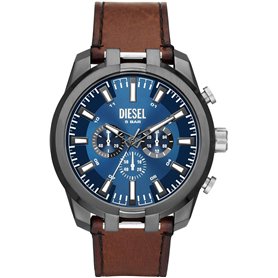 Diesel Montre Split chronographe, en acier inoxydable, couleur gris acier, pour homme, DZ4643