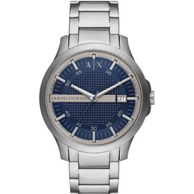 Armani Exchange Montre pour homme, mouvement quartz/3 aiguilles date, boîtier de 46mm avec bracelet en acier inoxydable AX2451