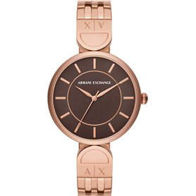 Armani Exchange Montre pour femme, mouvement quartz/3 aiguilles, boîtier de 38 mm avec bracelet en acier inoxydable AX5384