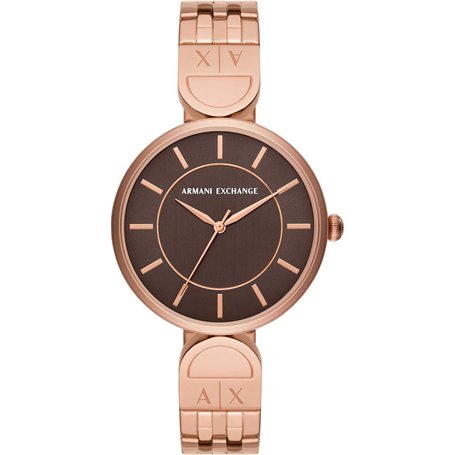 Armani Exchange Montre pour femme, mouvement quartz/3 aiguilles, boîtier de 38 mm avec bracelet en acier inoxydable AX5384