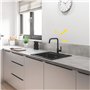 GROHE QUICKFIX Start Robinet de cuisine, Mitigeur Monocommande Evier, Bec Haut, Rotation 150°, Noir Mat, 304702430