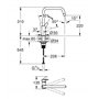 GROHE QUICKFIX Start Robinet de cuisine, Mitigeur Monocommande Evier, Bec Haut, Rotation 150°, Noir Mat, 304702430