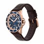 Emporio Armani Montre pour homme, mouvement quartz/date à 3 aiguilles, boîtier de 42 mm, bracelet en cuir pro-planet AR11556
