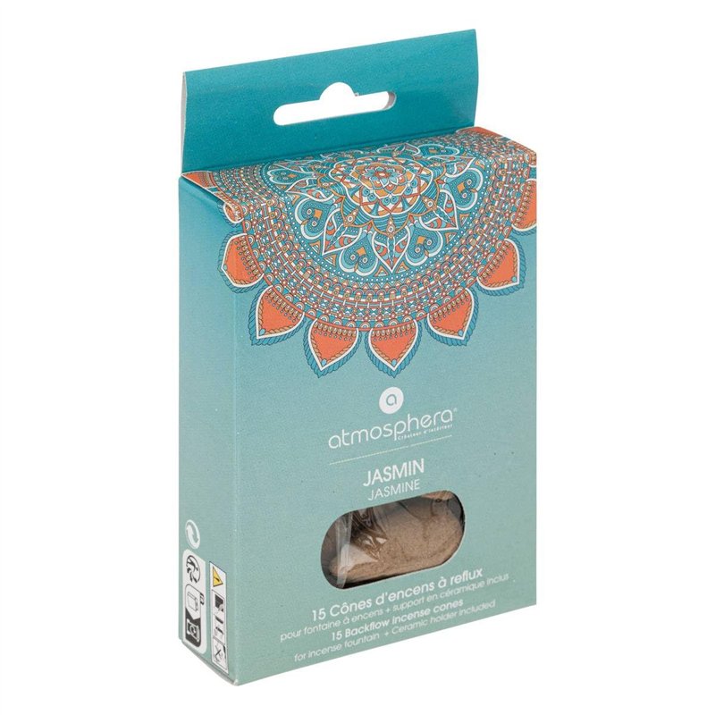 Image secondaire de Atmosphera - Lot de 15 cônes d'encens avec Support Taly - Jasmin et Magnolia