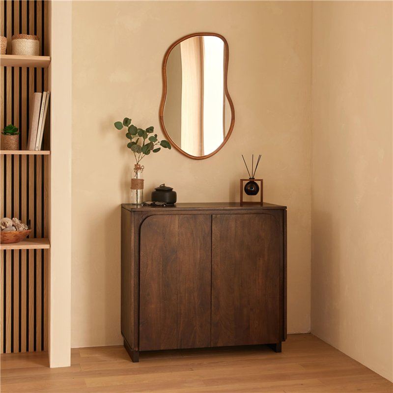 Image secondaire de Atmosphera Créateur d'Intérieur - Miroir Livia Forme Organique - Miroir Mural en Bois pour Chambre, Salon, Entrée - L45 x H75 cm