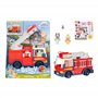 BlueY Camion de Pompier Camion de Pompiers avec Figurines de, de Bingo en pompière et de Bob Bilby Dresse l’échelle, pivote-la e