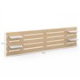 IDMarket - Tête de lit Suspendue 5 Larges Lattes Nina 240 cm Bois Clair et étagères Blanches