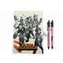 CyP Brands- My Hero Academia Boîte cadeau avec journal et 2 stylos, journaux, stylos, matériel d'écriture, multicolore, produit 