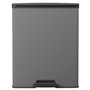 Curver Poubelle Duo à Pédale 26L+26L Gris Froid Conteneur à Déchets Cuisine